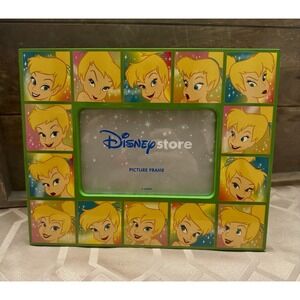 Tinkerbell Faces Picture Photo Frame Green Disney 4x6